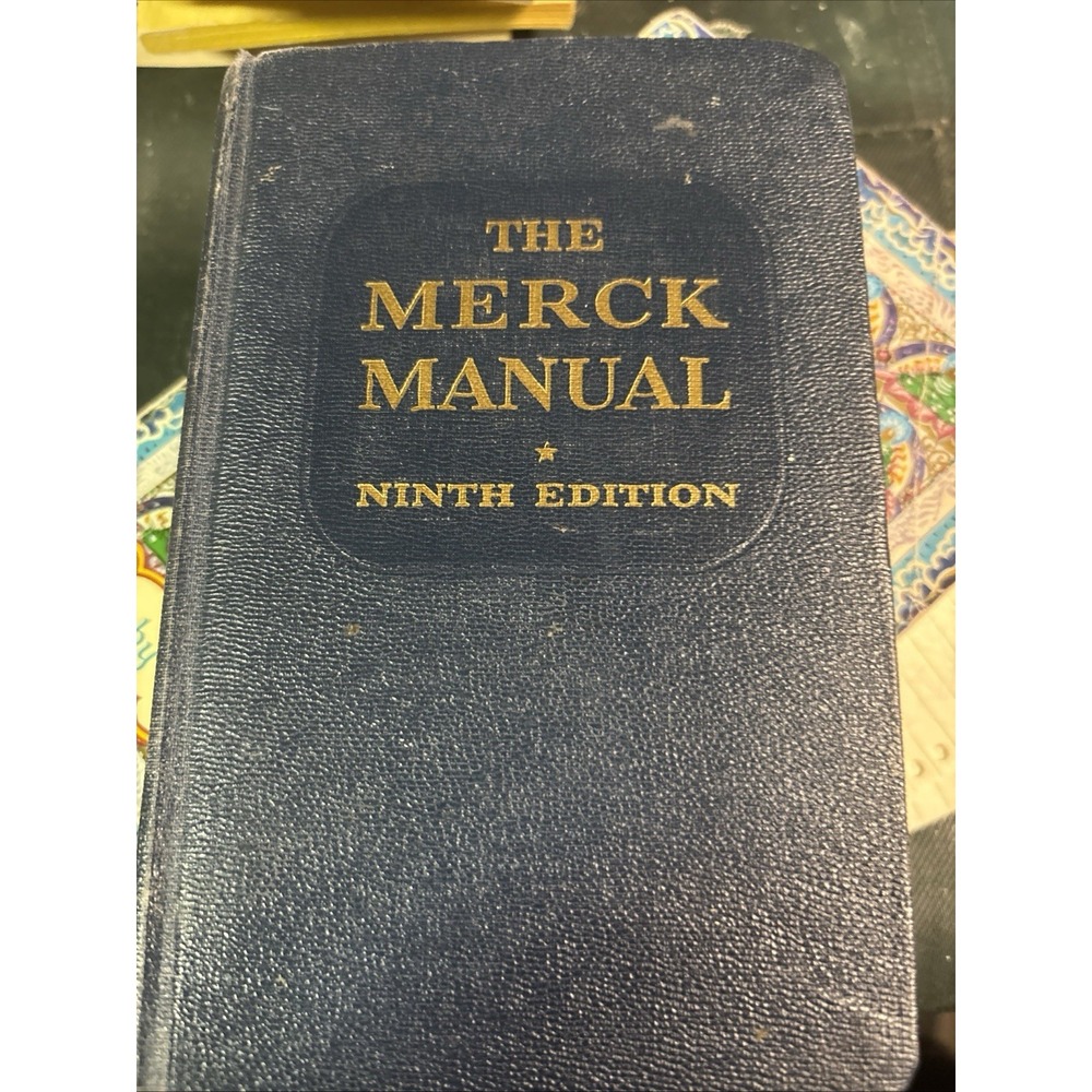 ** 1956 The Merck Manual Ninth Edition Diagnosis & Therapy Vintage Medical Book